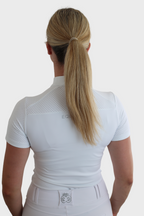 Nadia Short Sleeved Show Shirt - White