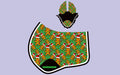 Gary the Gingerbread Saddle Pad & Ear Bonnet Matching Set | Shetland to Full | Pre-Order