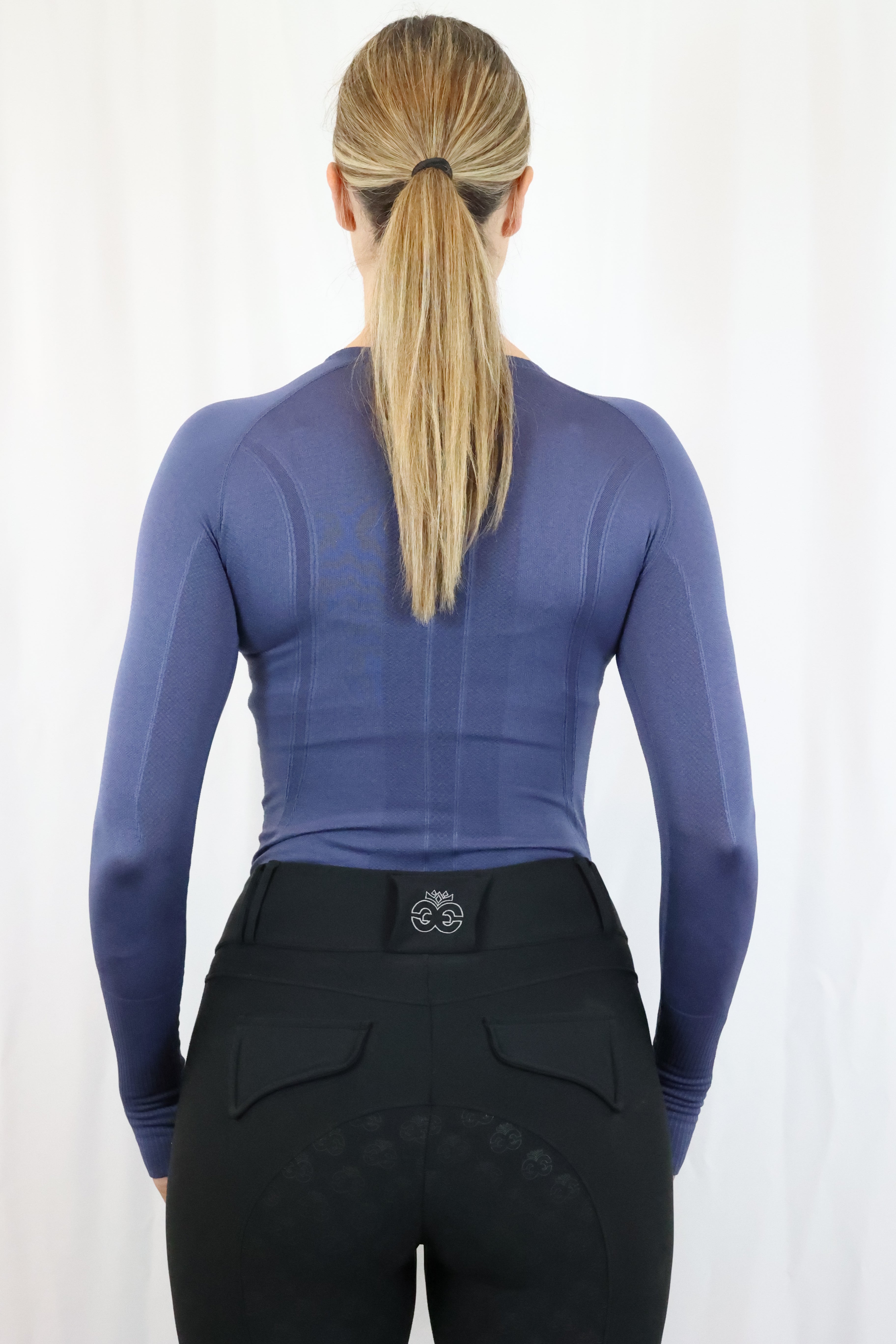 Molly Seamless Training Top - Steel Blue