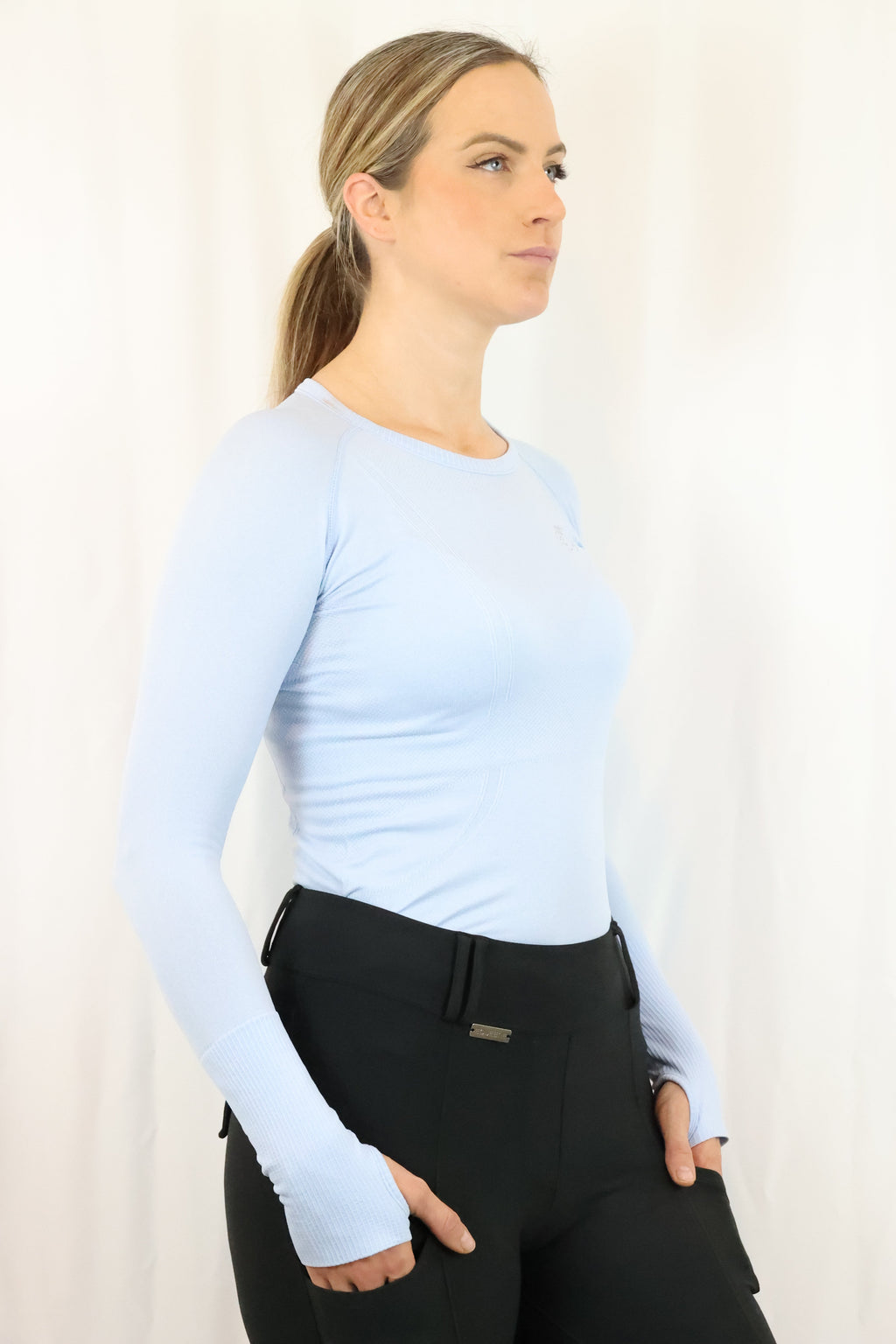 Molly Seamless Training Top - Baby Blue