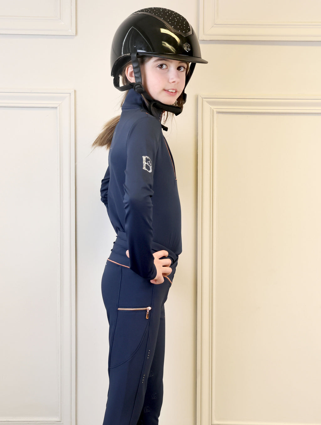 Kids Maya Navy Pleated Base Layer