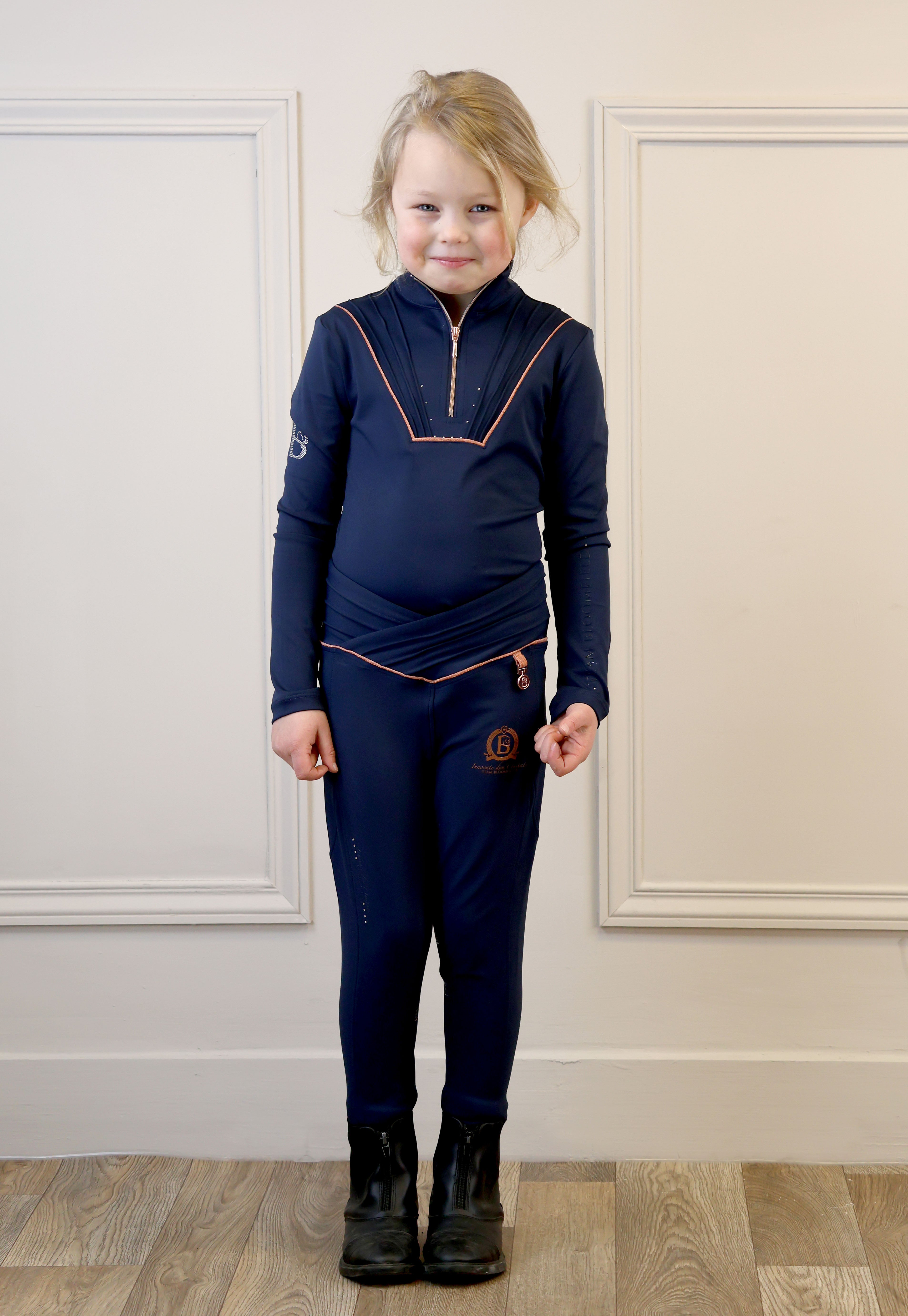 Kids Maya Navy Pleated Base Layer
