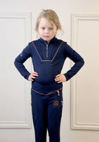 Kids Maya Navy Pleated Base Layer