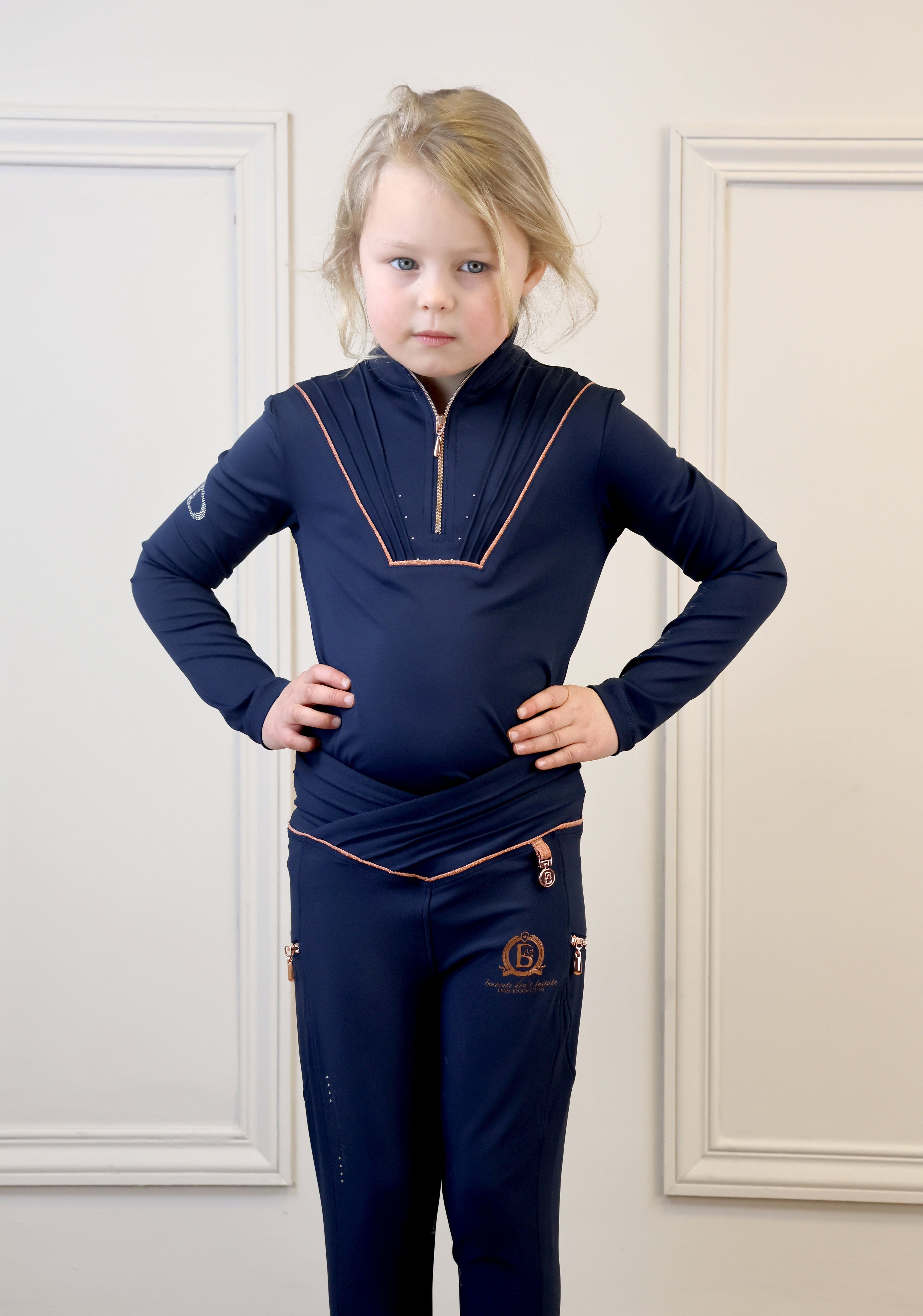 Kids Maya Navy Pleated Base Layer