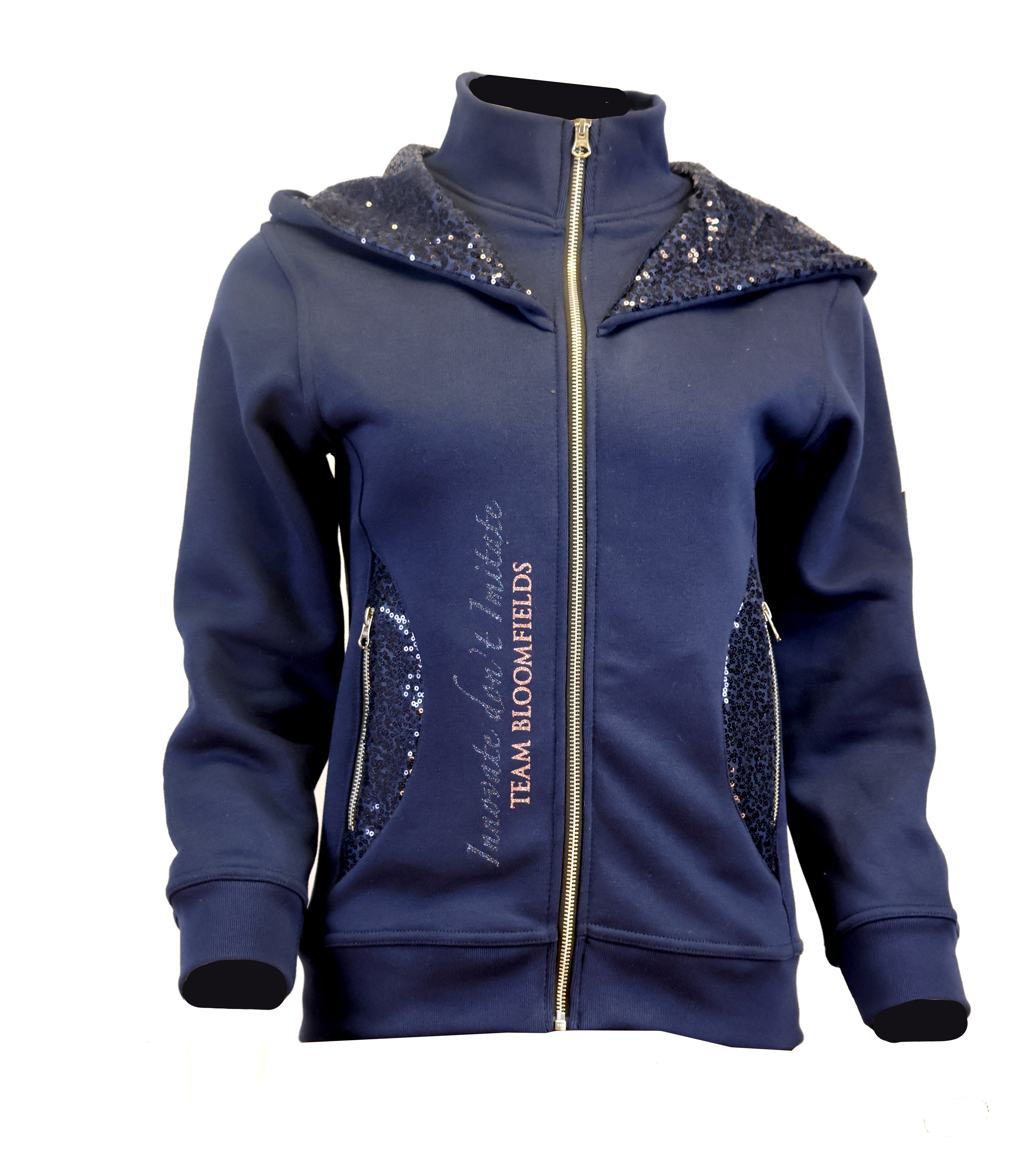 Arabella Navy & Navy Double Collar Hoodie