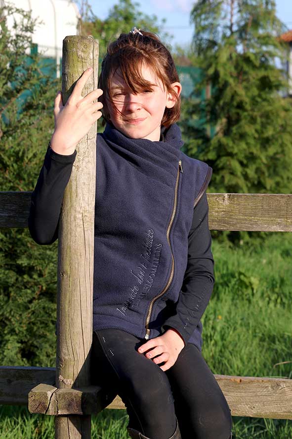 Kids Sienna Navy Country Fleece Gilet