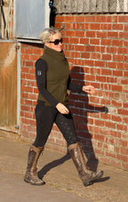 Sienna Country Fleece Olive Gilet
