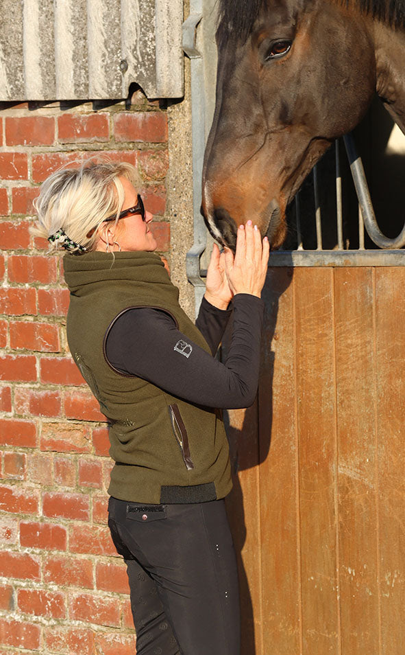 Sienna Country Fleece Olive Gilet