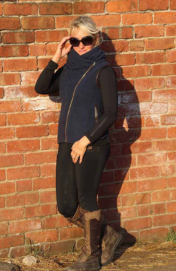 Sienna Country Fleece Navy Gilet
