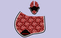 Carl the Candy Cane Saddle Pad & Ear Bonnet Matching Set | Shetland to Full | Pre-Order