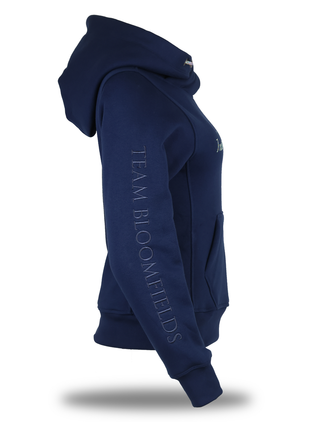 Kids Amelia Navy & Silver Rhinestones Cross Necked Hoodie