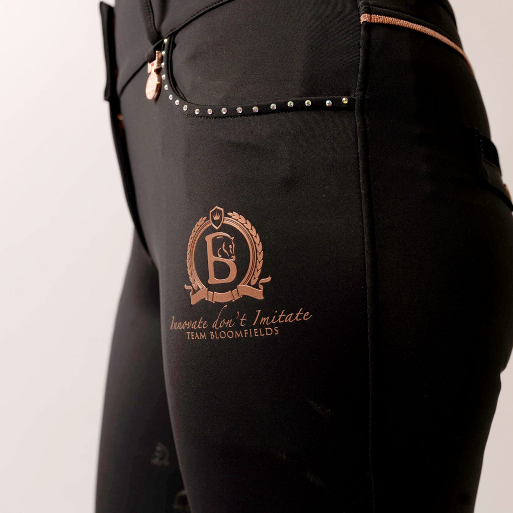 Inca Black Breeches With Rose Gold & Diamanté Detailing
