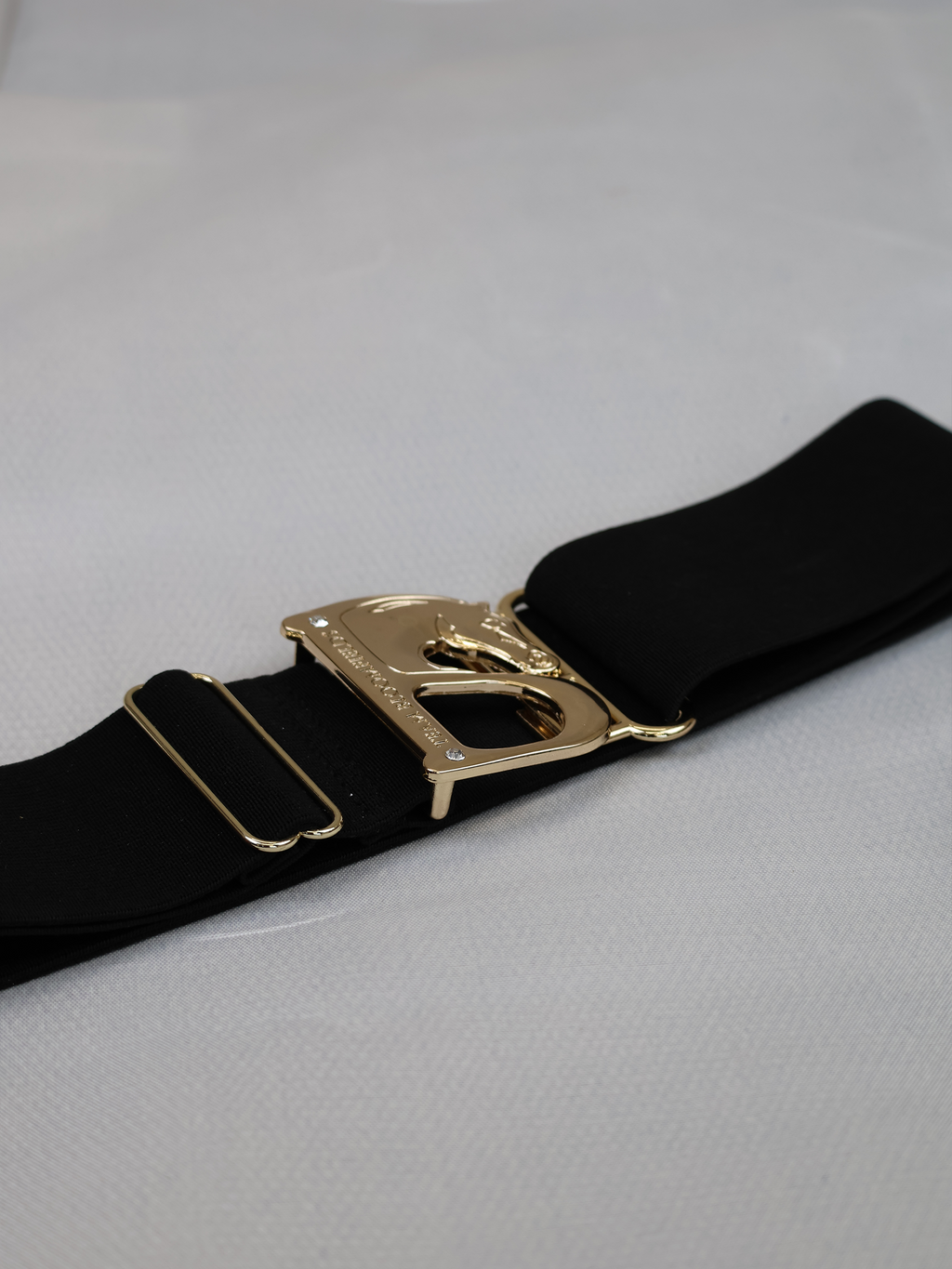 Belt - Black with Gold B
