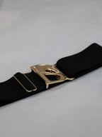 Belt - Black with Gold B