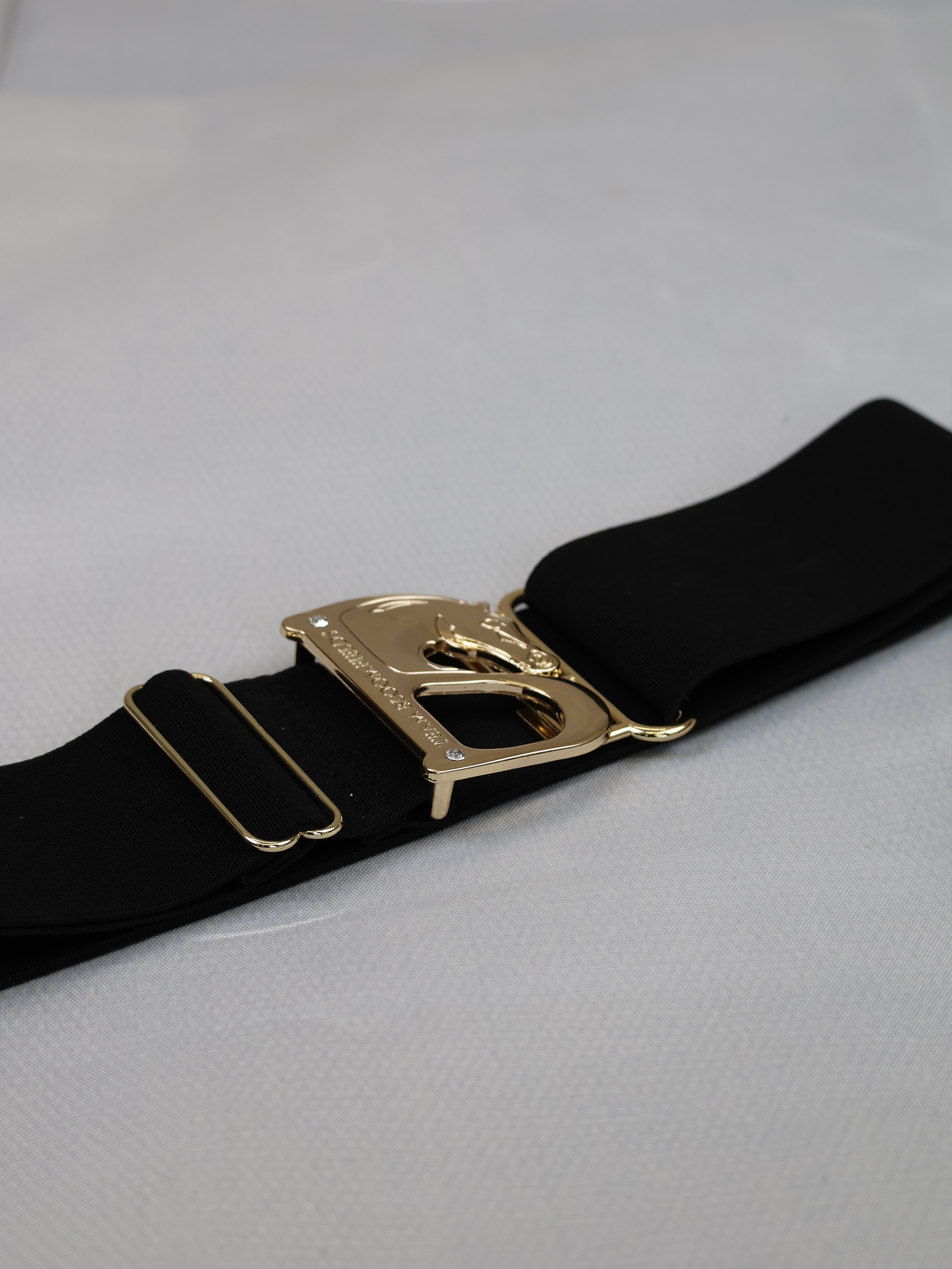 Belt - Black with Gold B