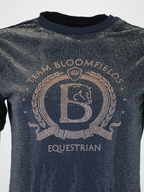 Kids Celine Navy Crystal T-Shirt