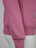 Kids Luna - Rhinestone Logo Hoodie in Dusty Rose