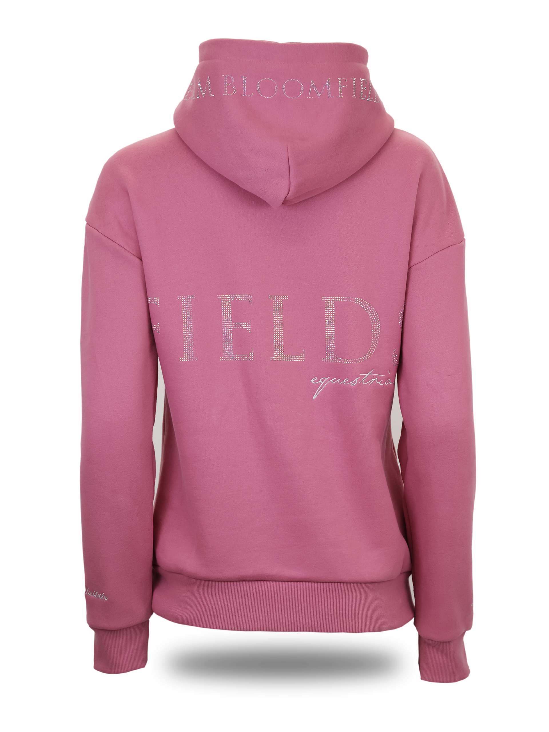 Luna - Rhinestone Logo Hoodie in Dusty Rose