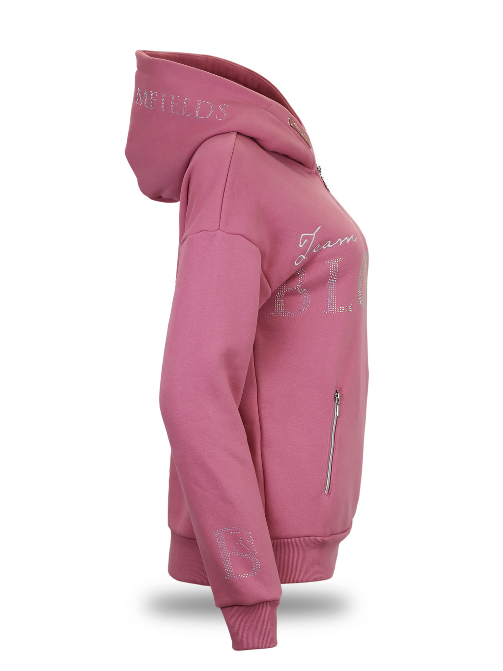 Kids Luna - Rhinestone Logo Hoodie in Dusty Rose