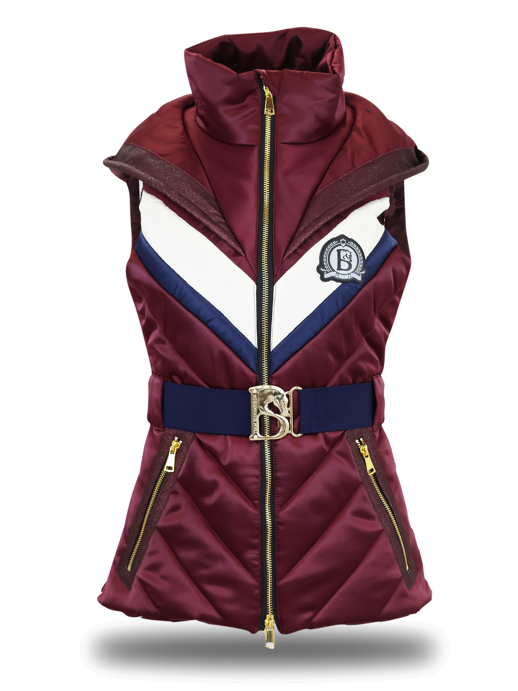 Ella Mulberry Hooded Gilet