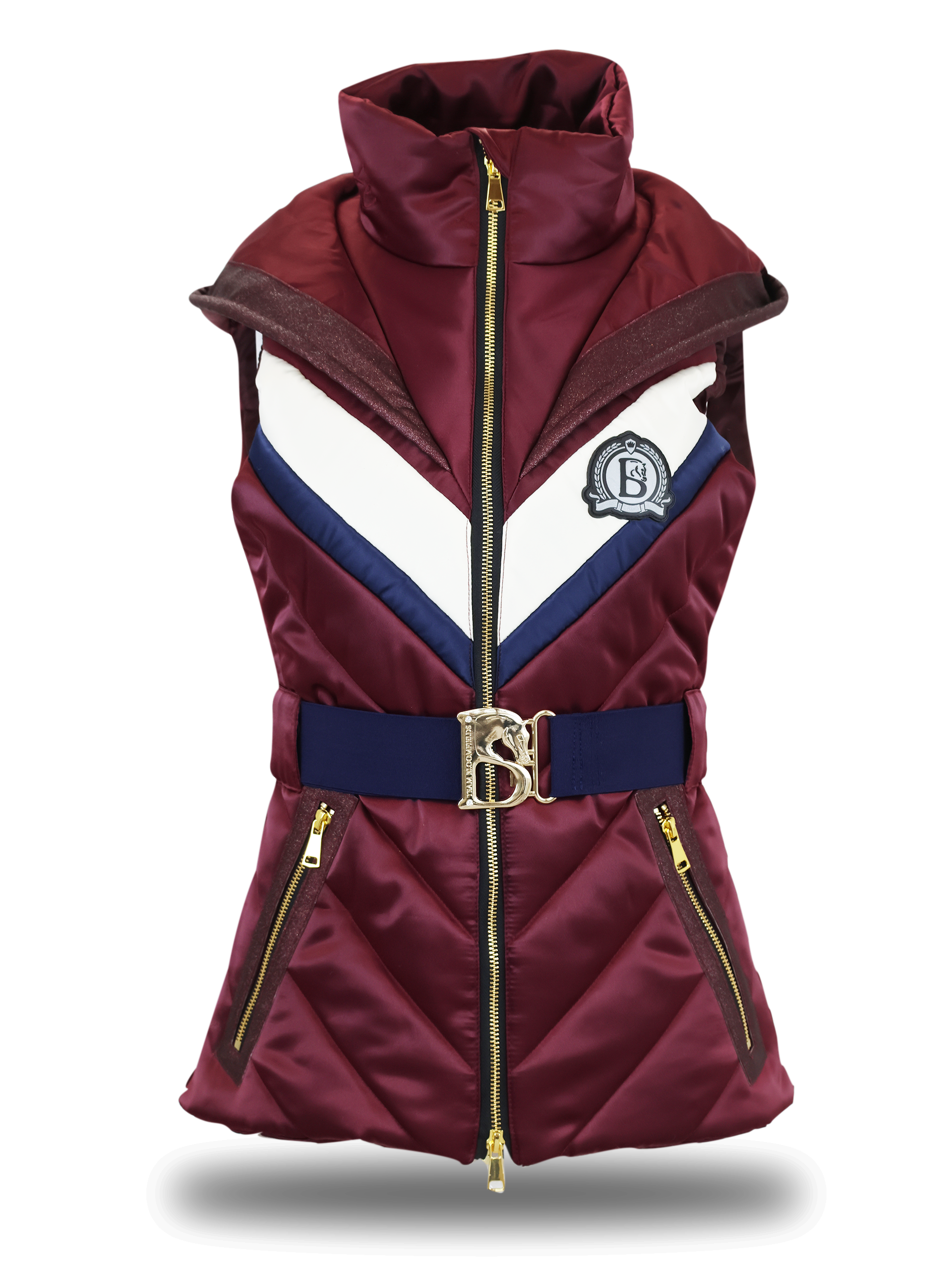 Ella Mulberry Hooded Gilet
