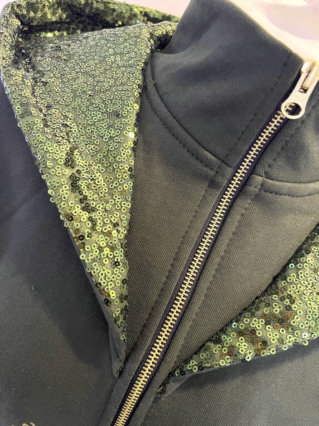 Arabella Olive Double Collar Hoodie