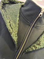 Arabella Olive Double Collar Hoodie