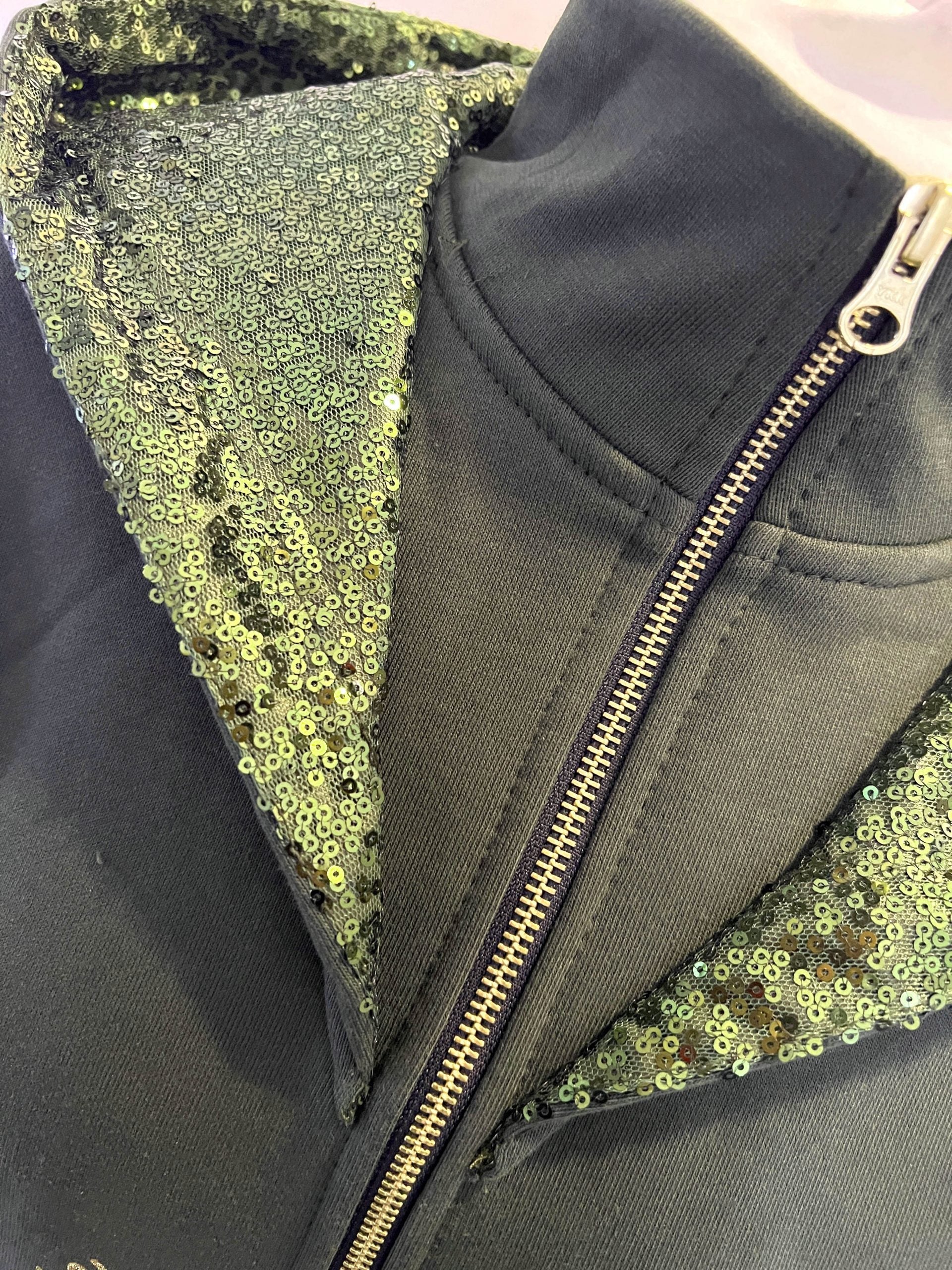 Arabella Olive Double Collar Hoodie