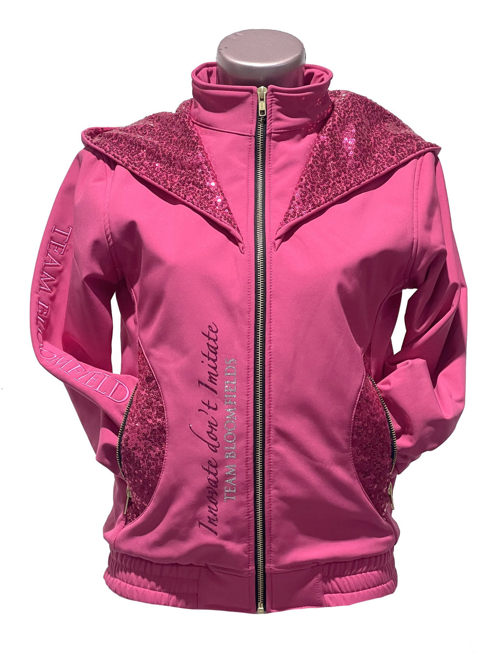 Kids Freya Hot Pink Double Collar Showerproof Jacket