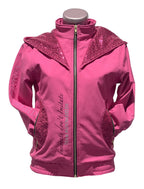 Kids Freya Hot Pink Double Collar Showerproof Jacket