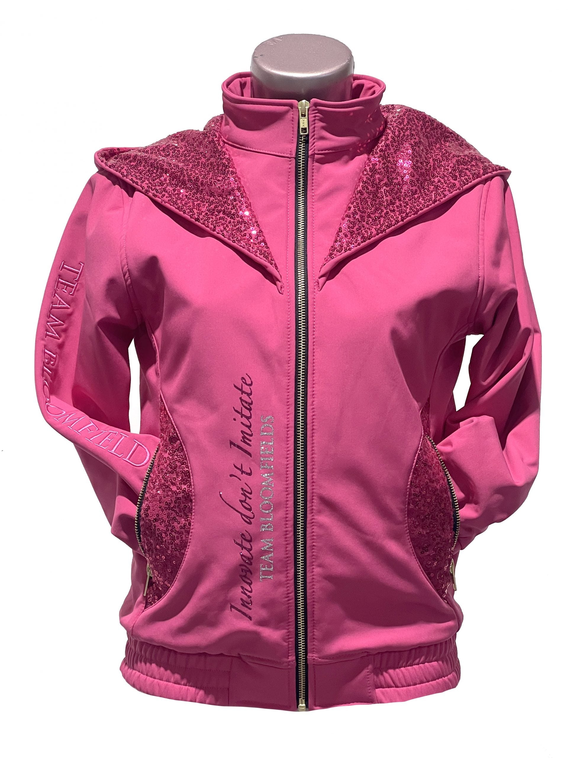 Kids Freya Hot Pink Double Collar Showerproof Jacket