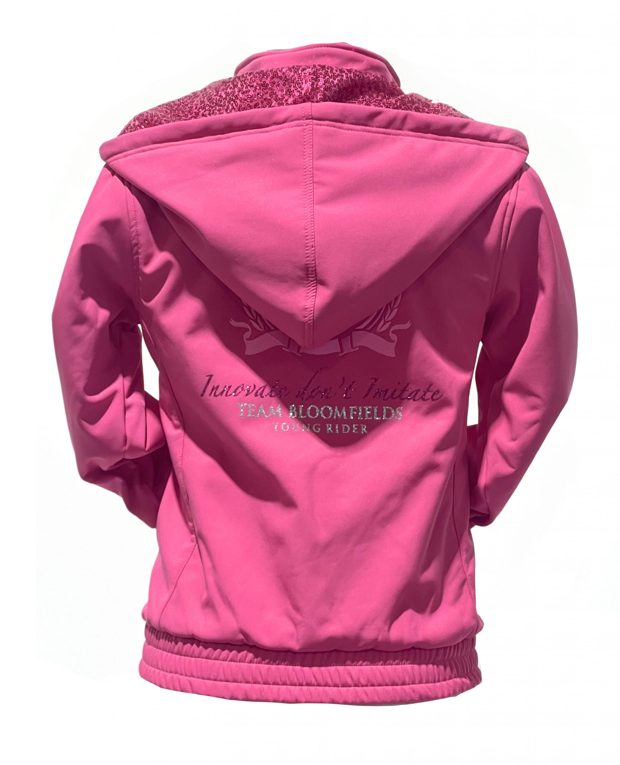Kids Freya Hot Pink Double Collar Showerproof Jacket