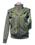 Kids Freya Olive Double Collar Showerproof Jacket