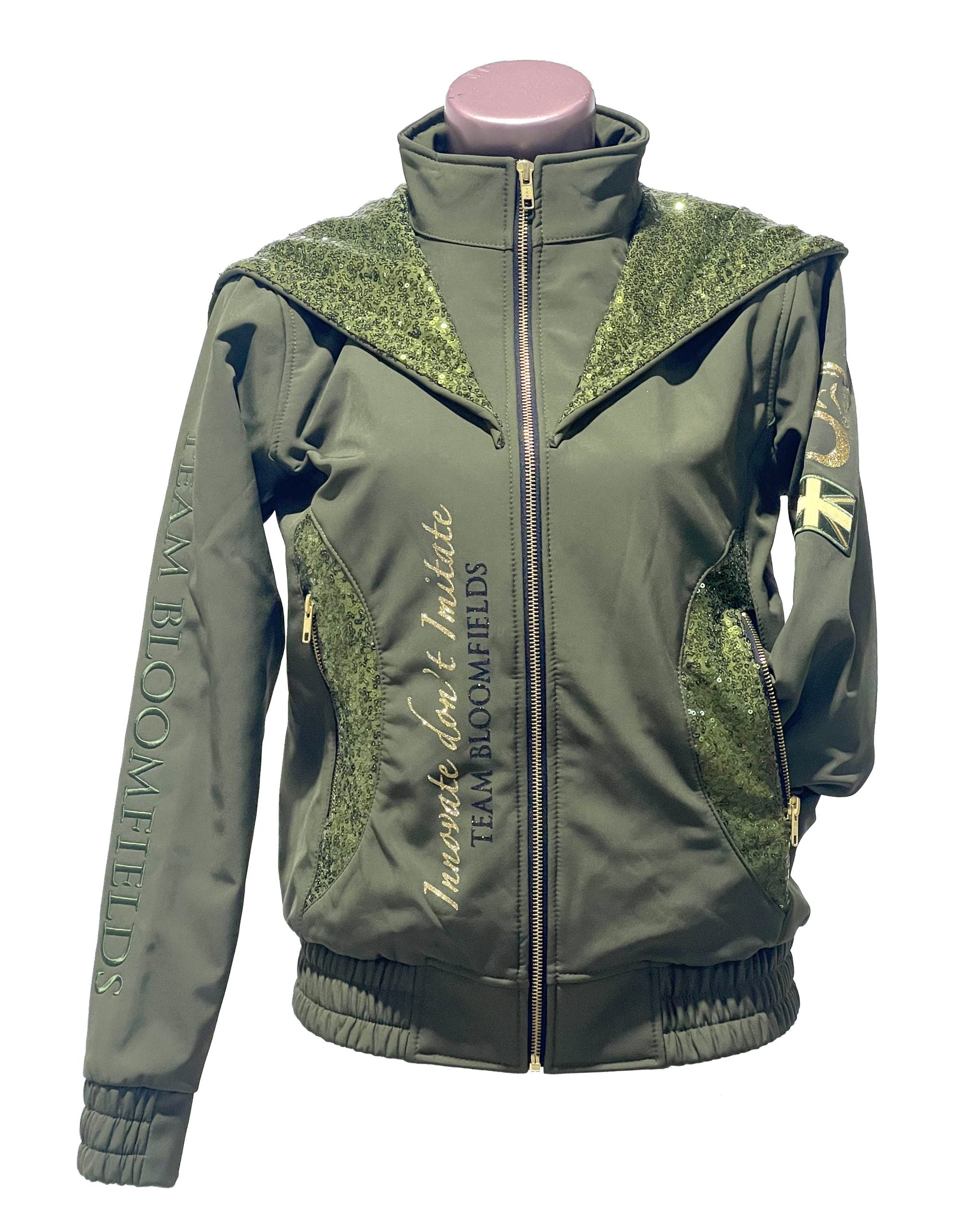 Kids Freya Olive Double Collar Showerproof Jacket