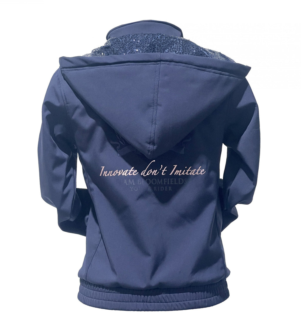 Kids Freya Navy Double Collar Showerproof Jacket