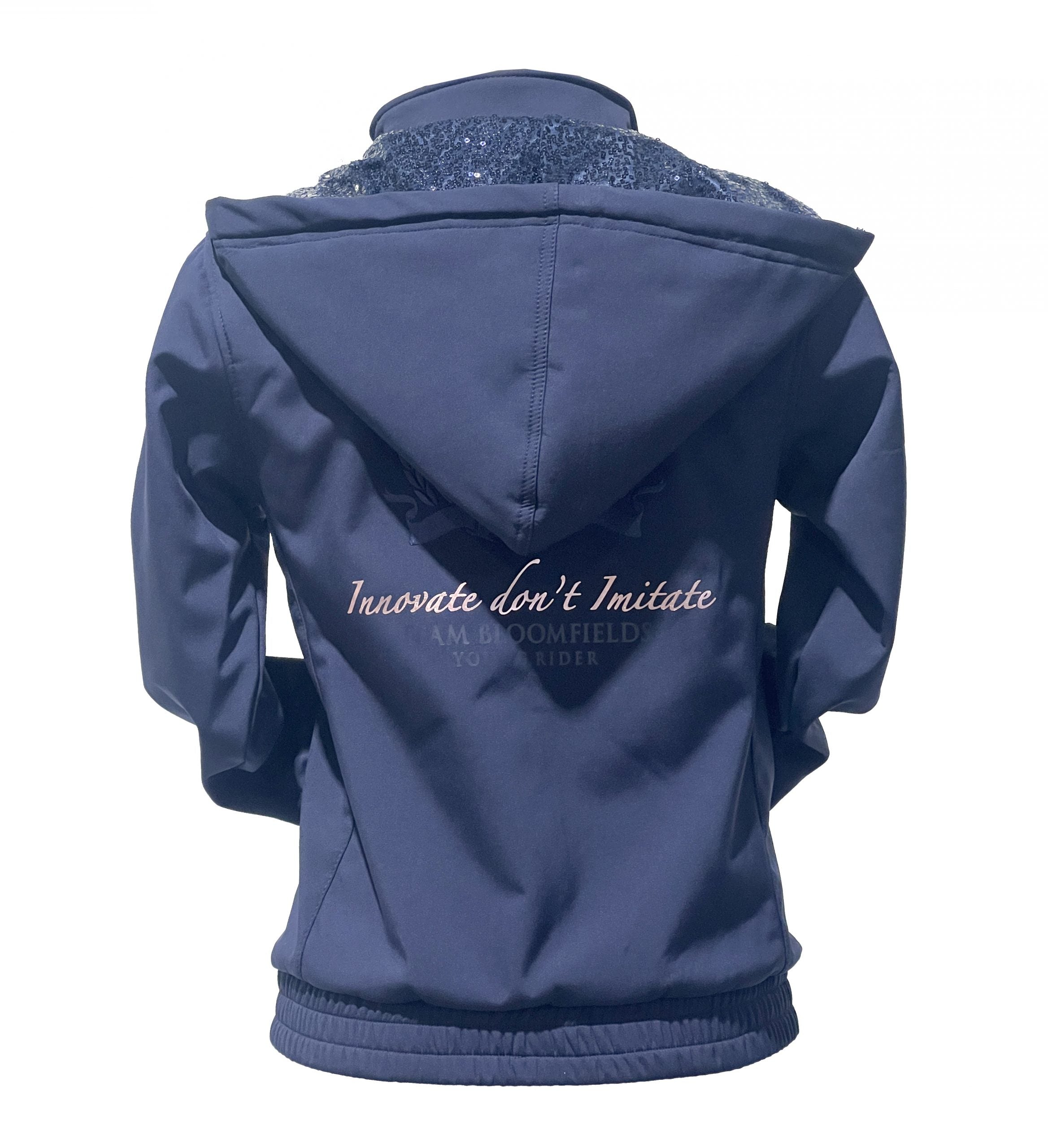 Kids Freya Navy Double Collar Showerproof Jacket