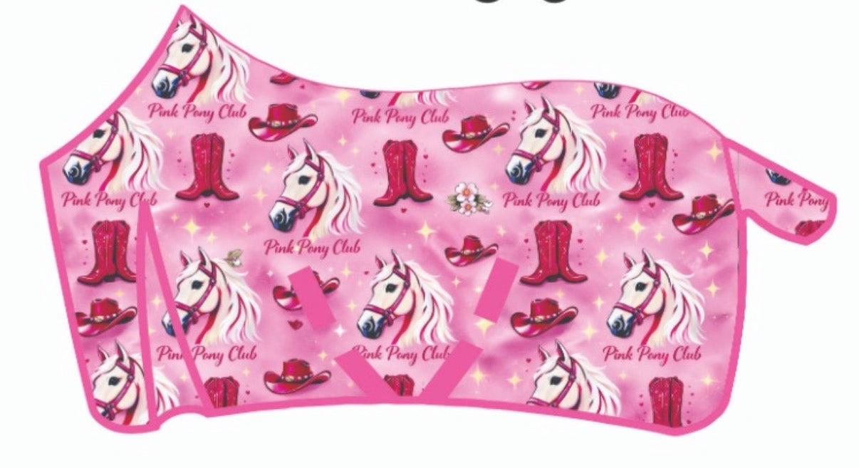 Pink Pony Club Turnout Rug – 600D Waterproof Horse Rug with Optional Neck Cover