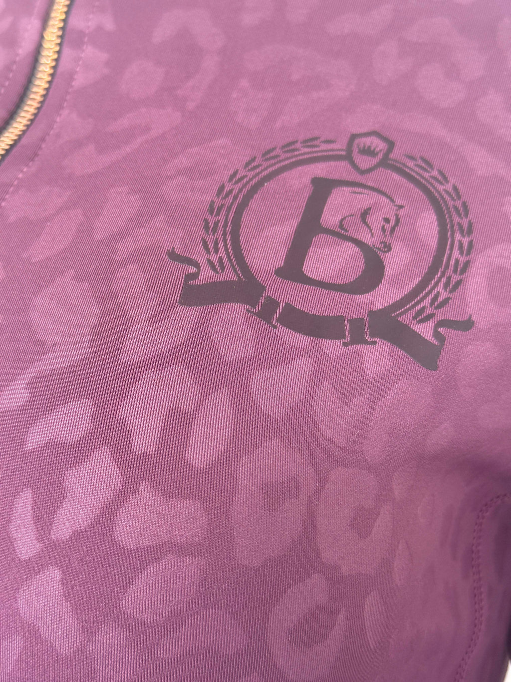 Leonora Plum Leopard Print Sleeveless Base Layer