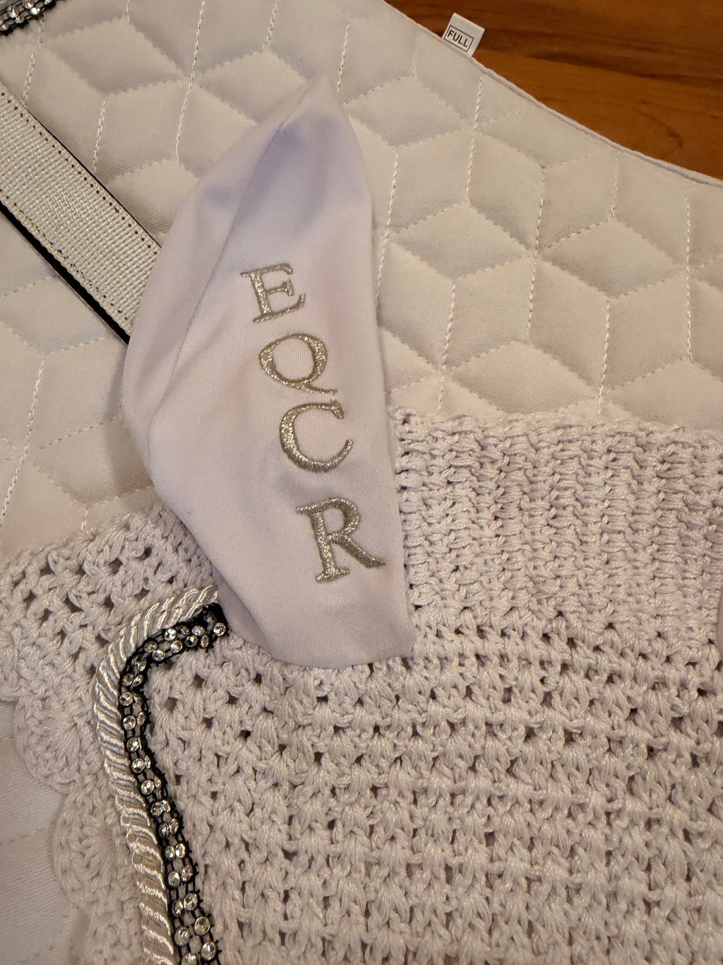 EQCR Crystal Saddle Pad & Fly Veil Set