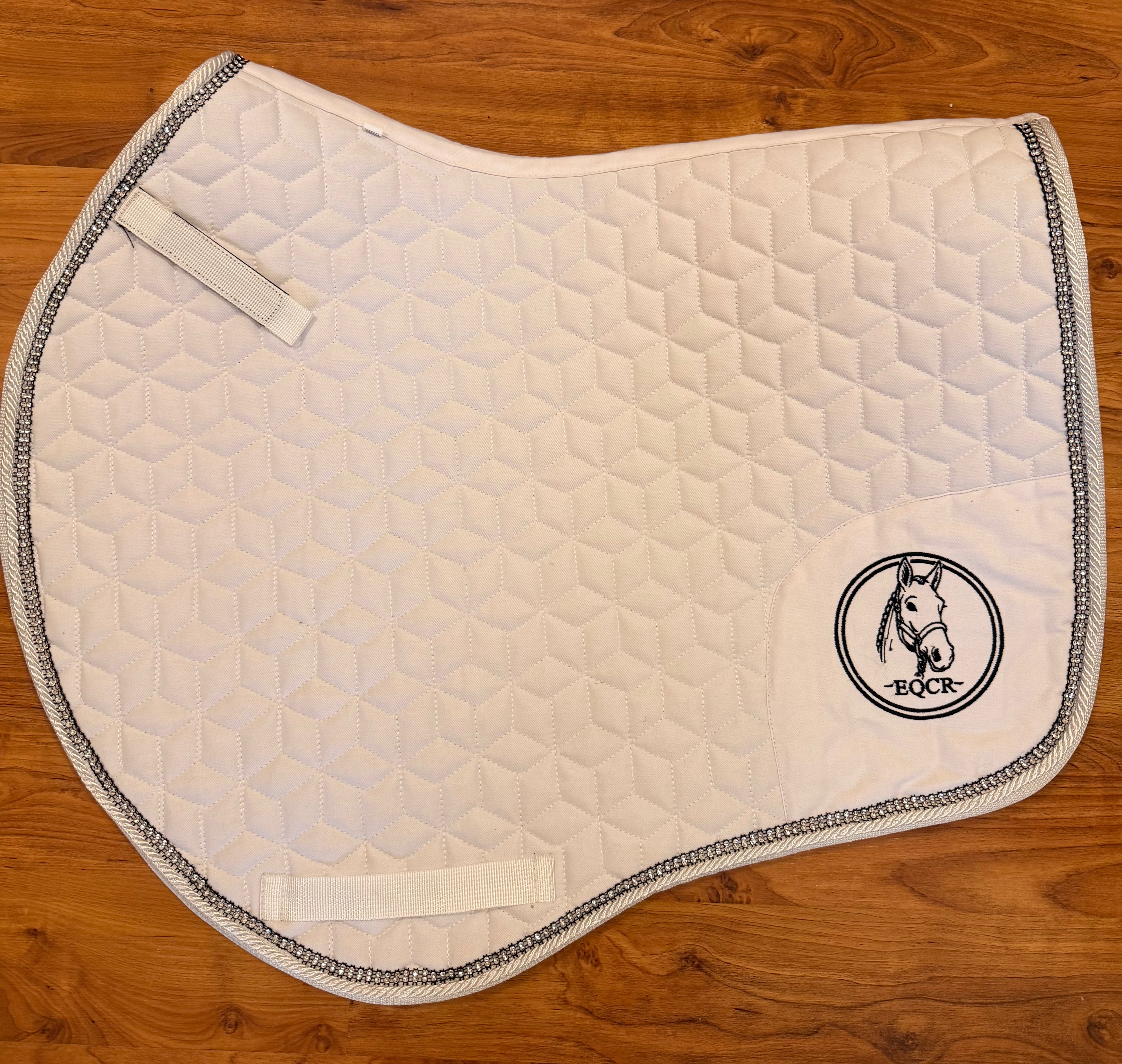 EQCR Crystal Saddle Pad & Fly Veil Set