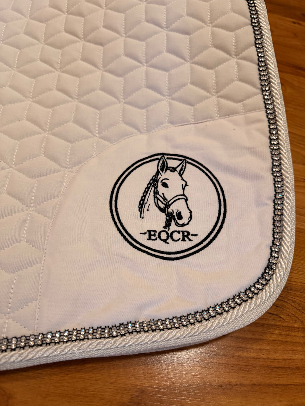 EQCR Crystal Saddle Pad & Fly Veil Set
