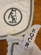 EQCR Crystal Saddle Pad & Fly Veil Set