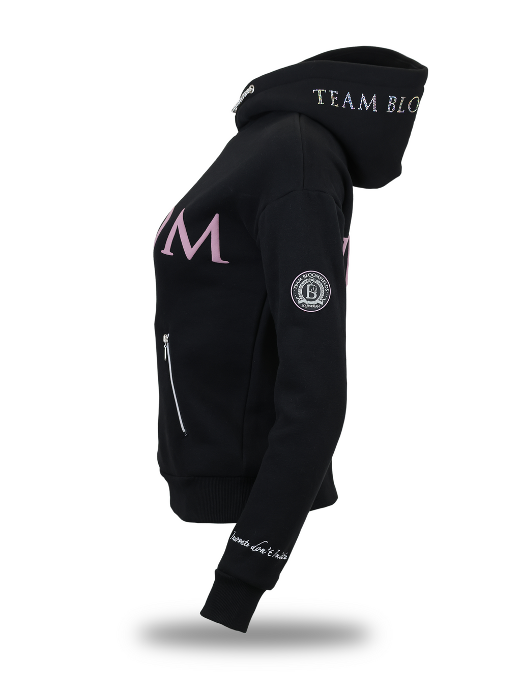 Lexi - Bubble Print Logo Hoodie in Black