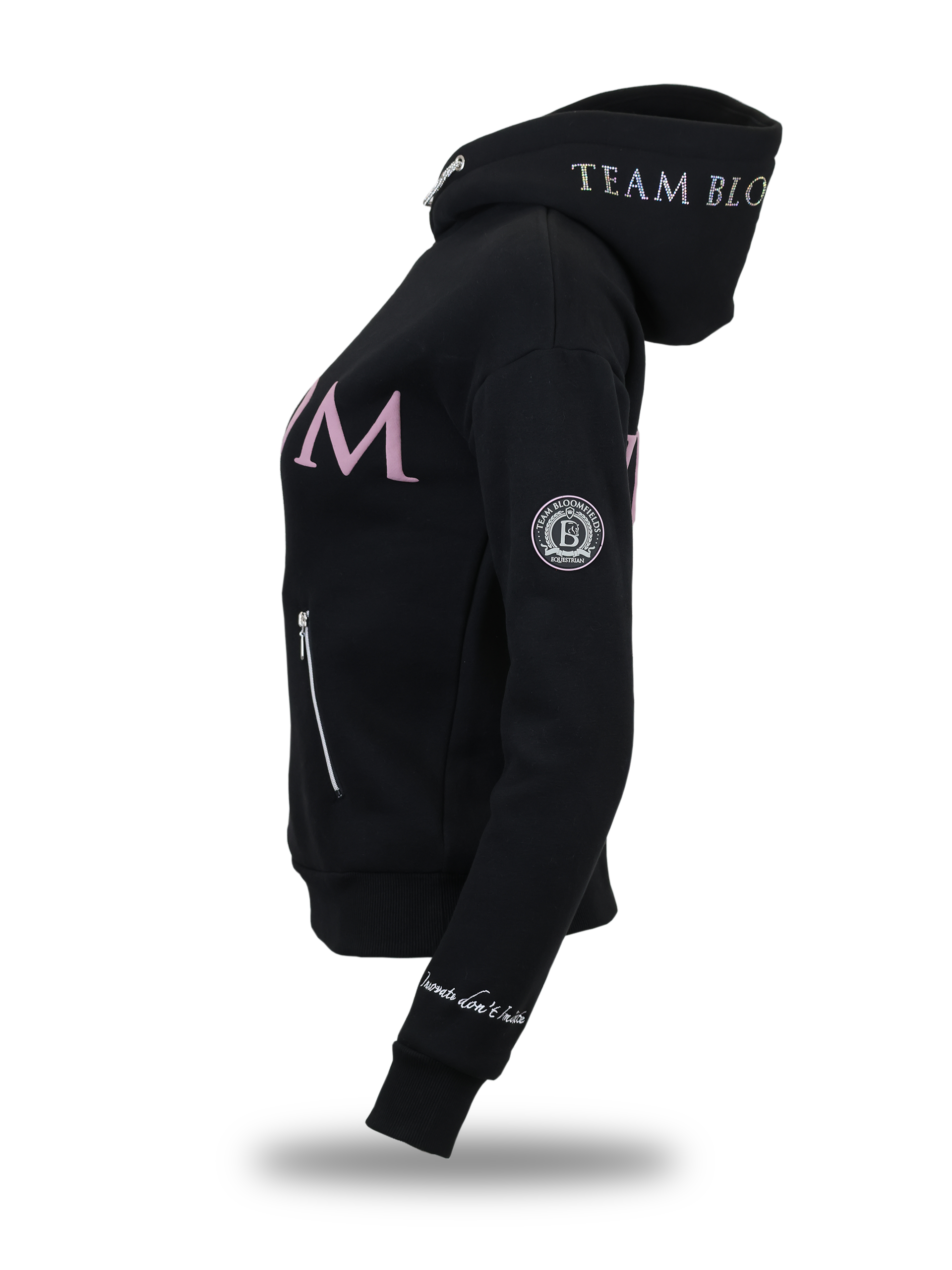 Lexi - Bubble Print Logo Hoodie in Black