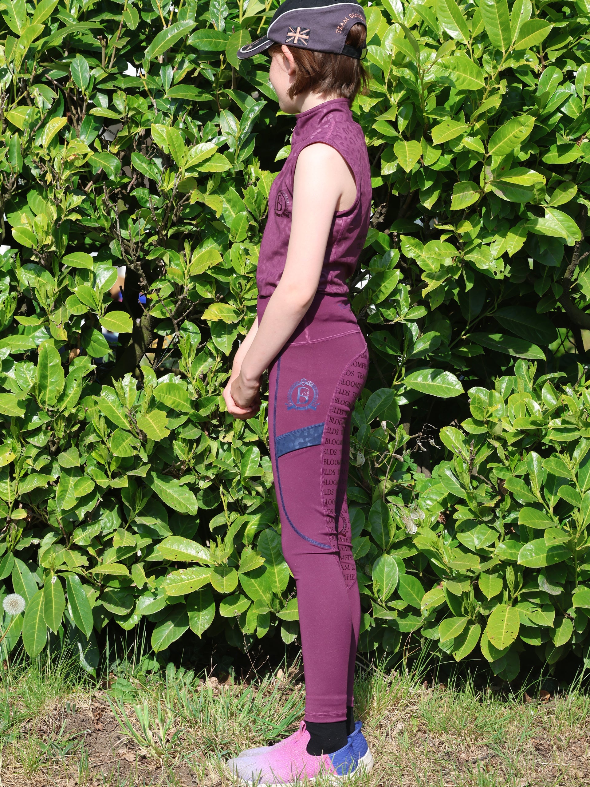 Kids Leonora Plum Sleeveless Base Layer