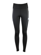 Leonora Black & Grey Full Silicone Seat Riding Leggings