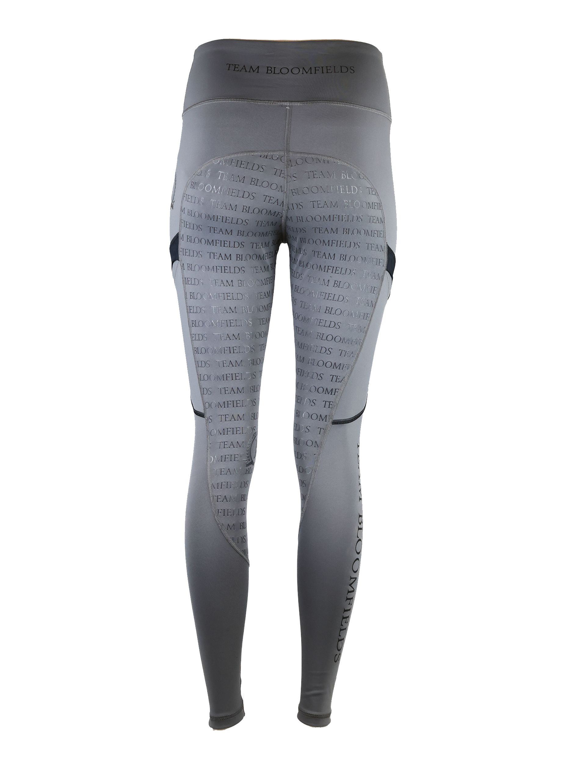 Leonora Grey & Black Full Silicone Seat Riding Leggings