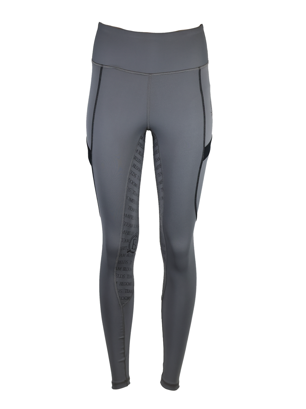 Leonora Grey & Black Full Silicone Seat Riding Leggings