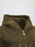 Luna - Rhinestone Logo Hoodie in Olive