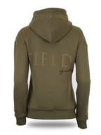 Luna - Rhinestone Logo Hoodie in Olive